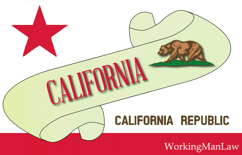 banner that reads “California” with state flag image