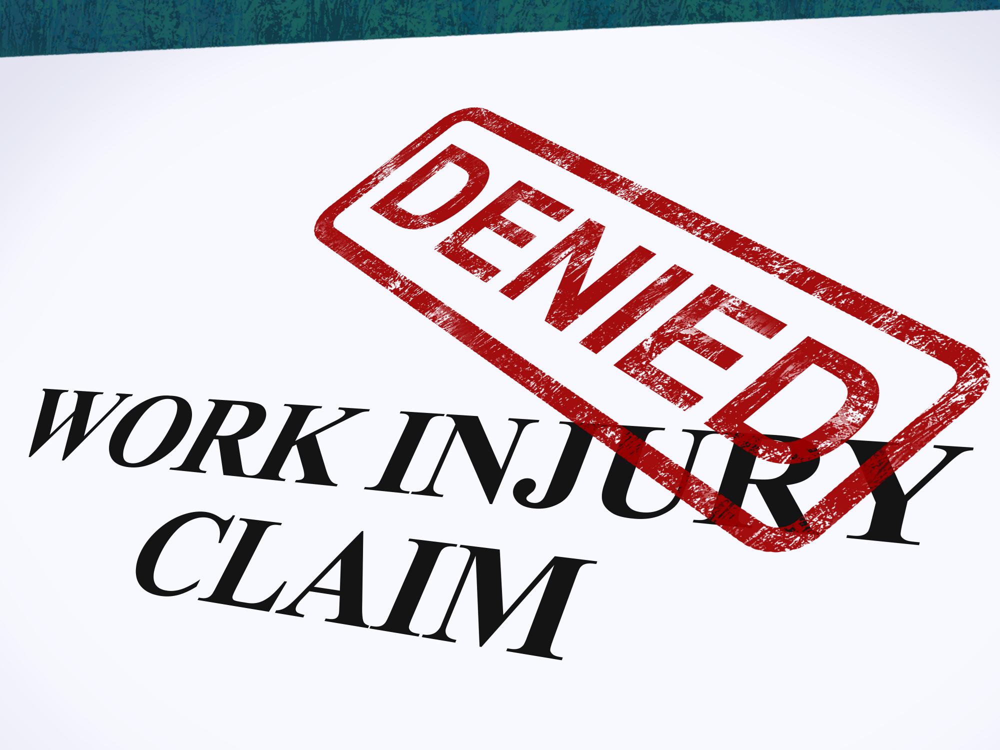 work injury claim denied